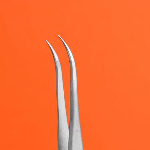 ТЕ-40/7 Пинцет профессиональный для ресниц EXPERT изогнутый