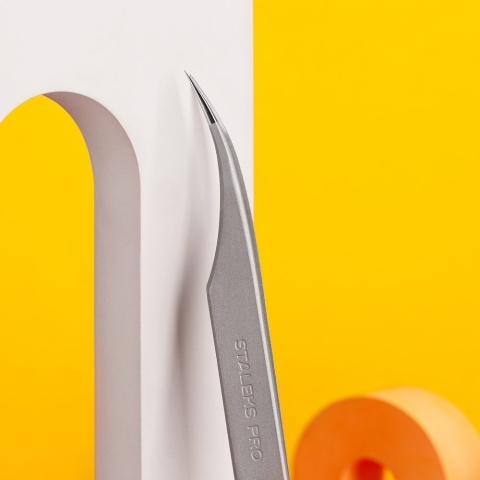 ТЕ-40/11 Пинцет профессиональный для ресниц EXPERT изогнутый