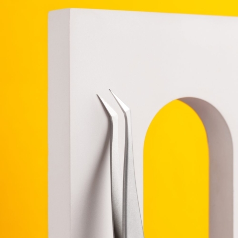 ТЕ-40/13 Пинцет профессиональный для ресниц EXPERT L-образный 40"