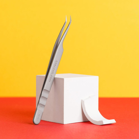 ТЕ-41/8 Пинцет профессиональный для ресниц EXPERT мини L