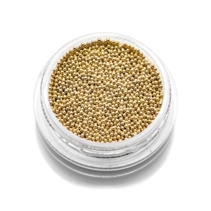 Бульонки металлические - золото - 0,8 мм, 7 гр.