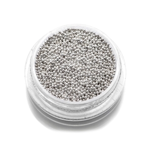 Бульонки металлические - серебро - 0,8 мм, 7 гр. 