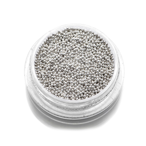 Бульонки металлические - серебро - 0,8 мм, 7 гр. 