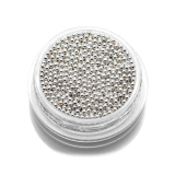 Бульонки металлические - серебро - 1,2 мм, 7 гр. 