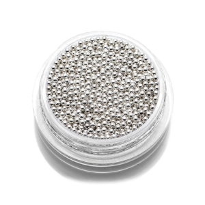 Бульонки металлические - серебро - 1,2 мм, 7 гр. 