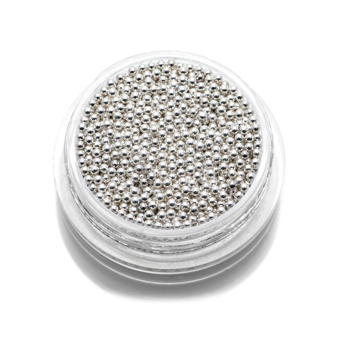 Бульонки металлические - серебро - 1,2 мм, 7 гр. 
