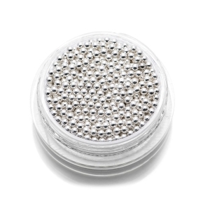 Бульонки металлические - серебро - 1,5 мм, 7 гр.