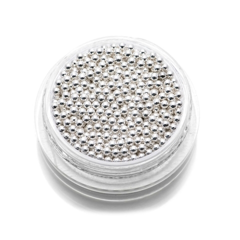 Бульонки металлические - серебро - 1,5 мм, 7 гр.