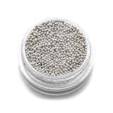 Бульонки металлические - серебро - 1 мм, 7 гр.