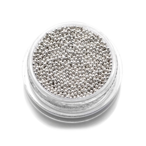 Бульонки металлические - серебро - 1 мм, 7 гр.