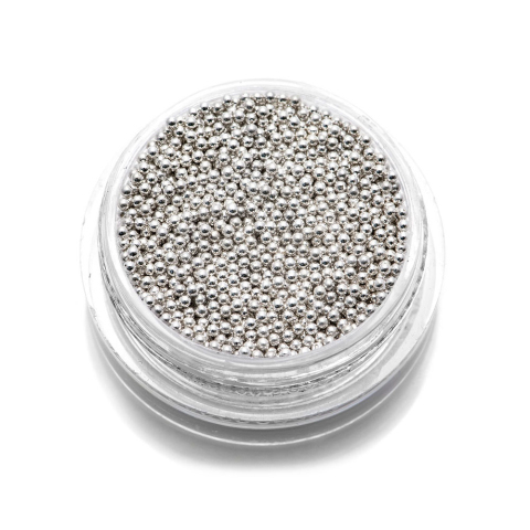 Бульонки металлические - серебро - 1 мм, 7 гр.