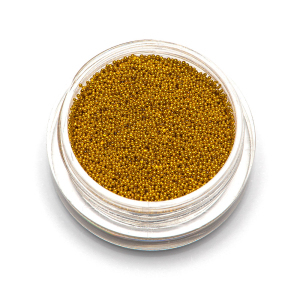 Бульонки супер мелкие - золото - 0,4 мм, 3 гр.