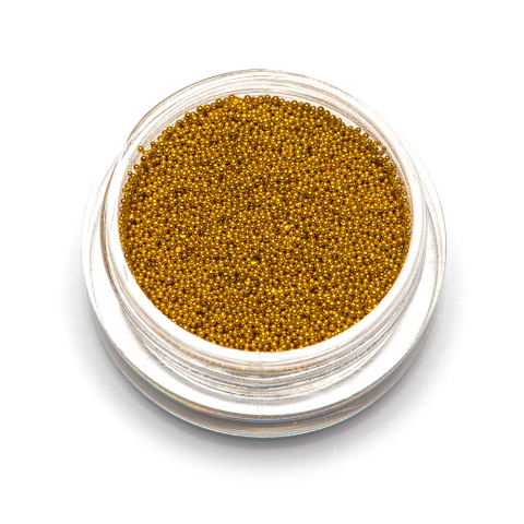 Бульонки супер мелкие - золото - 0,4 мм, 3 гр.