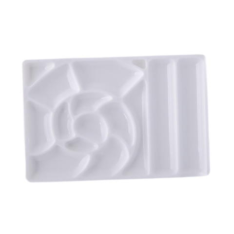 902707 Палитра для разведения цветных гелей и красок, с ячейками, широкая, белая