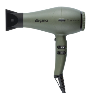 03-9010 DEWAL Фен PRO ELEGANCE, оливковый, 2300 Вт, 2 насадки, ионизация