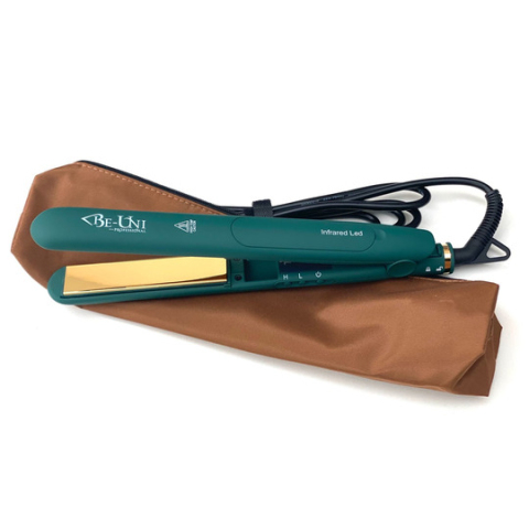 BE125 Gold Titan Утюжок для выпрямления волос, 180-210 С, с золотым зеркальным титановым покрытием