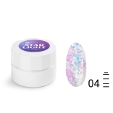 PASHE Гель для дизайна Starlight №04 прозрачная звезда, 6 мл.