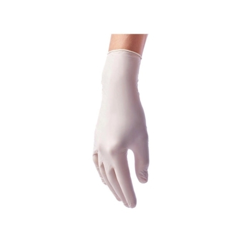 6606 БИНОВИ Перчатки нитриловые текстурированные на пальцах, S 100 пар, Белые