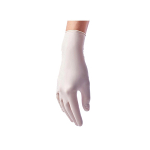 БИНОВИ Перчатки нитриловые текстурированные на пальцах, S 50 пар, Белые