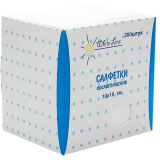 Салфетка косметическая 10*10 спанлейс White line №200 шт в коробке
