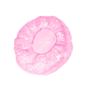 БИНОВИ Шапочка для душа, п/э, розовая 1/100 шт.