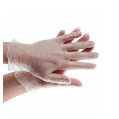 БИНОВИ Перчатки виниловые прозрачные М/50 пар.