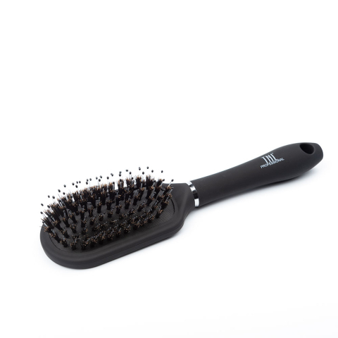 203777 TNL Щетка массажная для волос овальная, 75 мм, черная