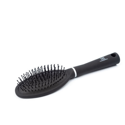 203814 TNL Щетка массажная для волос овальная, 70 мм, черная