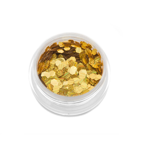 TNL Шестигранники Кошачий глаз золото №2