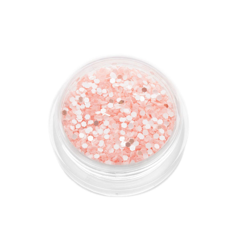 TNL Шестигранники mix серебряно-персиковый