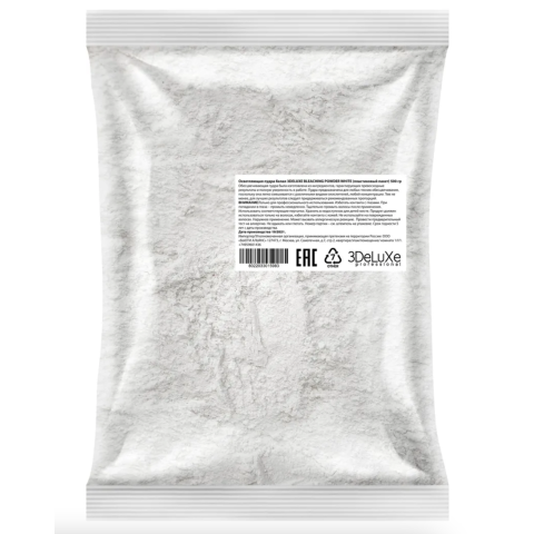 3DELUXE Осветляющая пудра белая, 500 гр. пакет