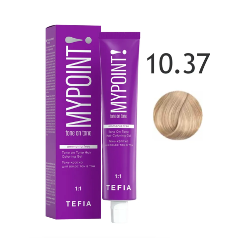 Mypoint Гель-краска 10.37 Экстра светлый золотисто-фиолетовый блондин, 60 мл.