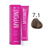 Mypoint Крем-краска 7.1 Пепельный блондин, 60 мл.