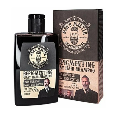 8191 Men's Master Репигментирующий шампунь для седых волос, 120 мл.