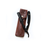 RB Опасная бритва со сменным лезвием Protector Black с кожаным чехлом