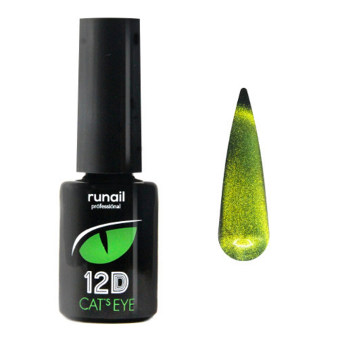 4906 RuNail Гель-лак Cat's eye 12D, 6 мл.