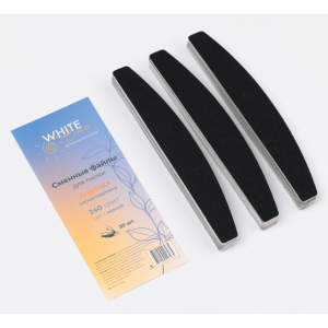 WL Сменные файлы для пилки Лодочка мягкая подложка 240 грит чёрный, 30 шт.