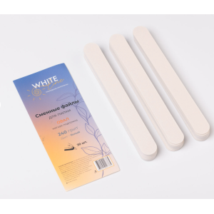 WL Сменные файлы для пилки Овал мягкая подложка 180 грит белый, 30 шт.