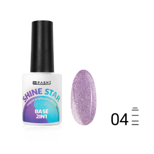 Цветная база PASHE Shine Star 2 in1 Светоотражающая №04 - Сатурн, 9 мл.