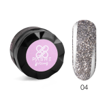 PASHE Жидкая фольга Sirius №04 платиновая, светоотражающая, 6 мл.