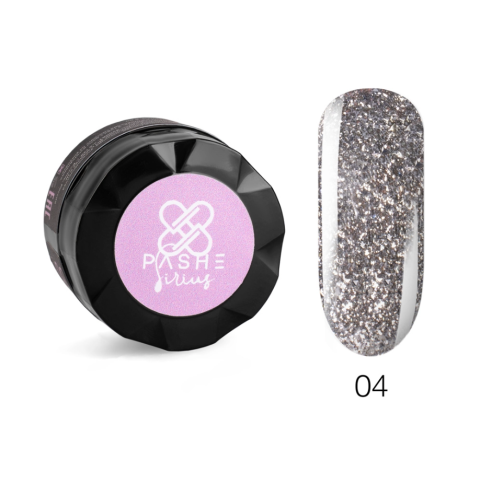 PASHE Жидкая фольга Sirius №04 платиновая, светоотражающая, 6 мл.