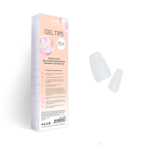 7628 RuNail Гелевые типсы Балерина прозрачные, 360 шт.