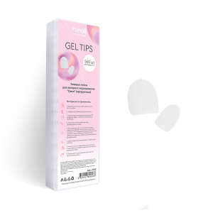 7630 RuNail Гелевые типсы ОВАЛ прозрачный, 360 шт.