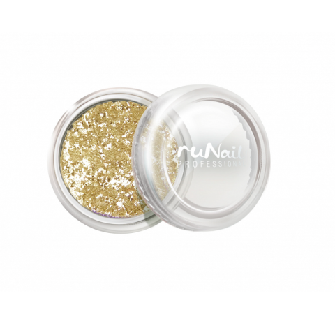 3842 RuNail Хлопья Юки, золото