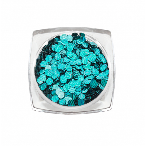 3797 RuNail Пайетки Голографика, бирюзовые