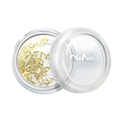 4461 RuNail Металлические украшения Треугольники золото, 72 шт.