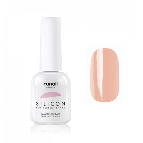4337 RuNail База Силиконовая камуфлирующая для гель-лака, 10 мл.