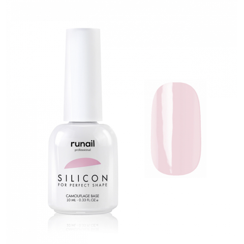 4343 RuNail База Силиконовая камуфлирующая для гель-лака, 10 мл.