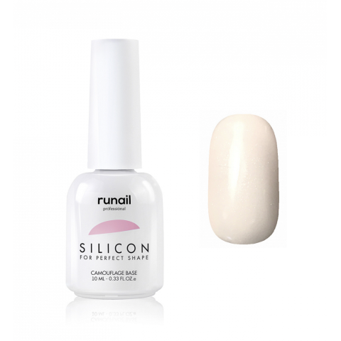 6047 RuNail База Силиконовая камуфлирующая для гель-лака, 10 мл.