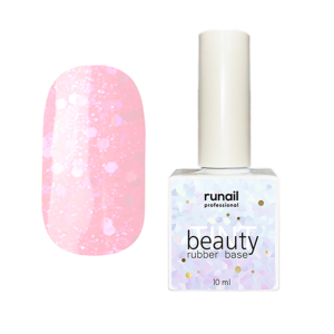 6769 RuNail Каучуковая база Beauty TINT Glitter Mix, 10 мл.